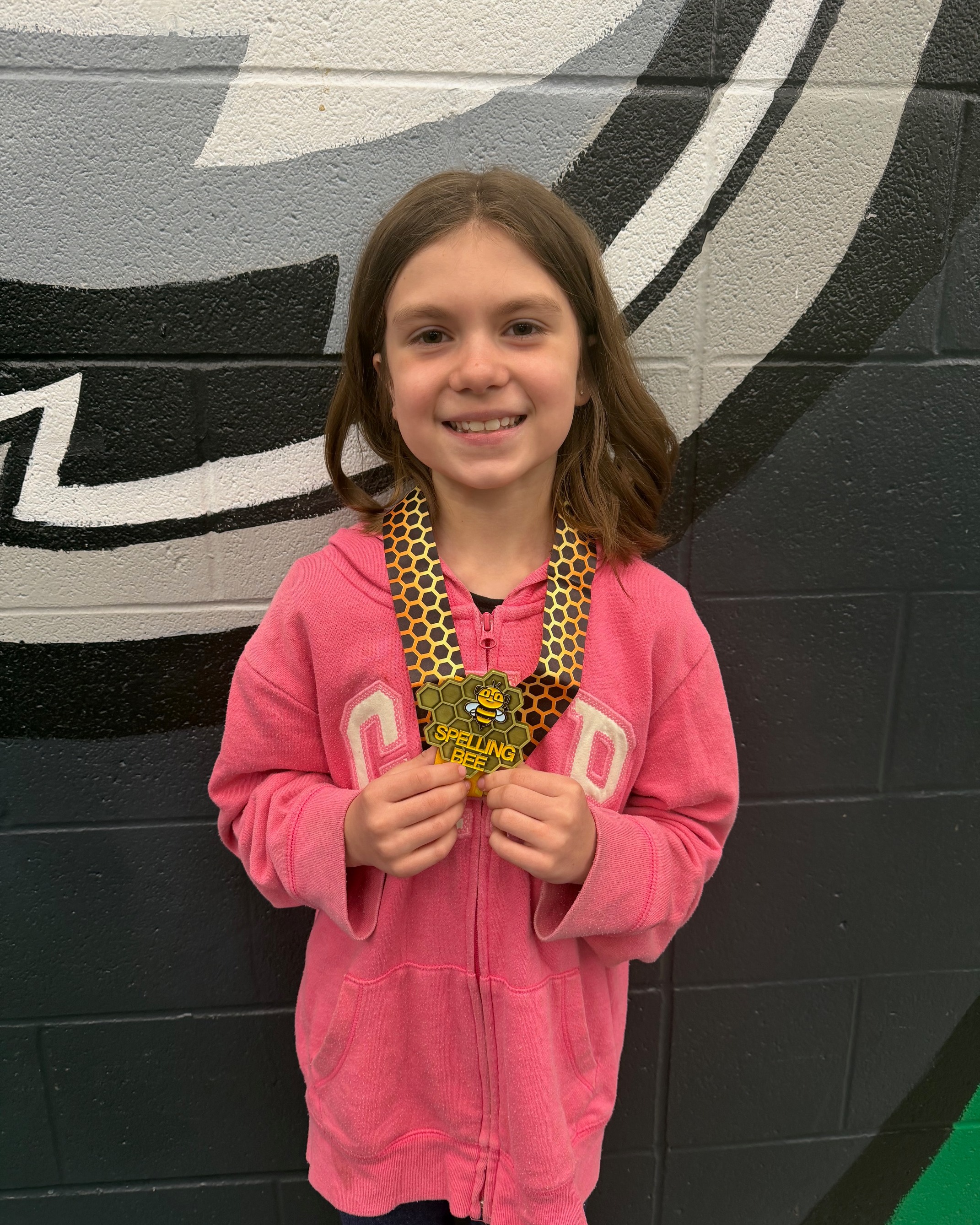 Reagan Feeman, winner of the Green Elementary Spelling Bee