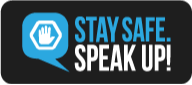 stay safe speak up button