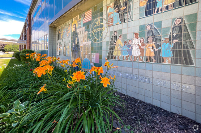 Front of Cabrini High School