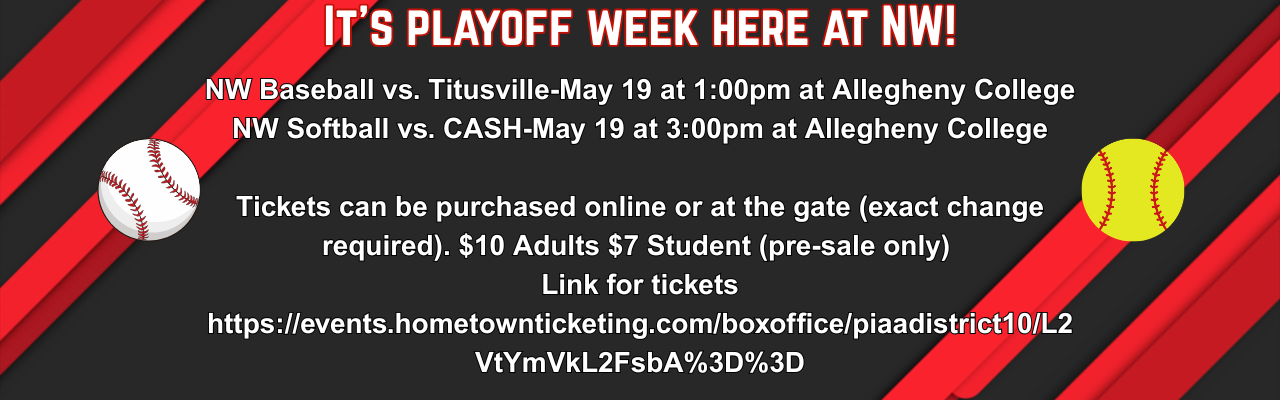 Baseball and Softball Playoffs Tuesday May 19