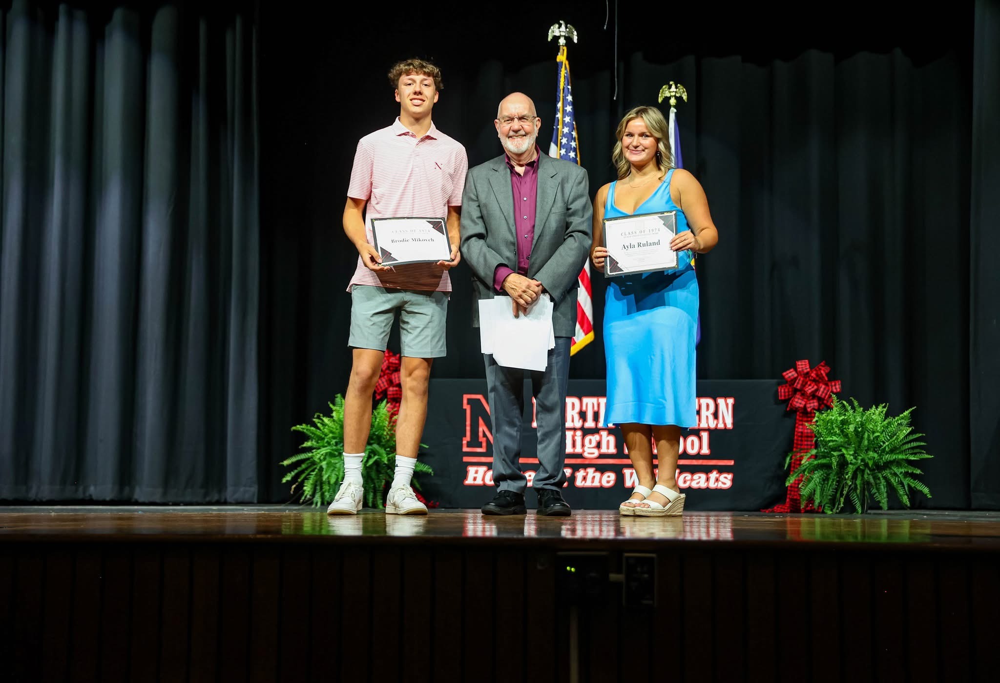 2026 Class of 1974 Scholar Athlete Award to Brodie Mikovch and Ayla Ruland