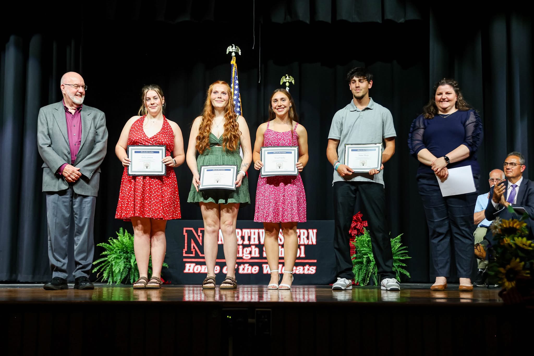 2026 Albion Clinic Foundation Recipients-Hallie Johnson, Nevaeh Kelley, Natalie Nath and Nolan Thorpe