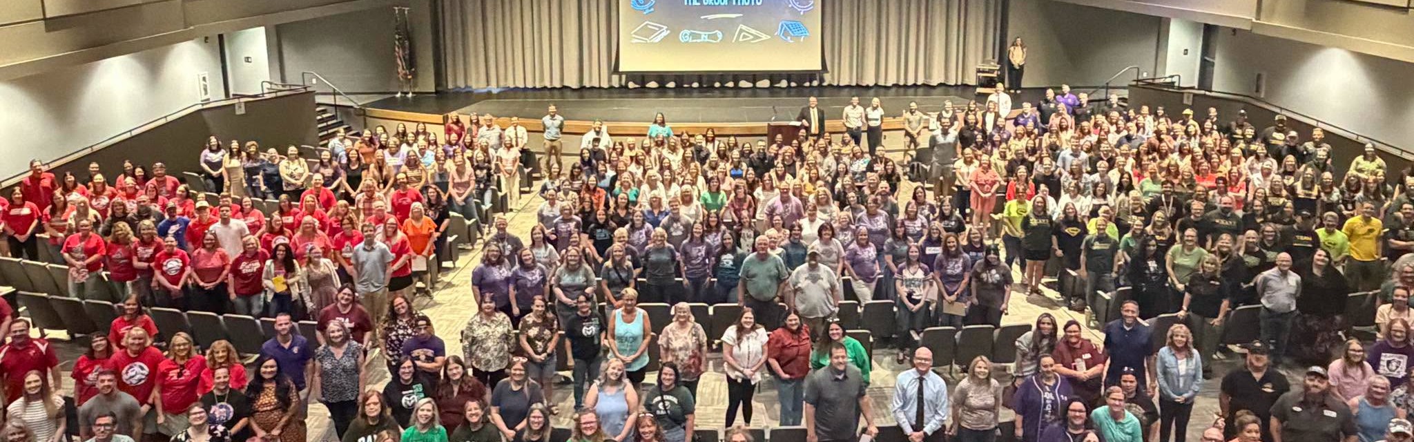 LSD staff in the LHS auditorium