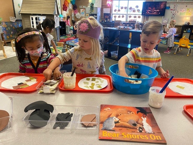 students playing