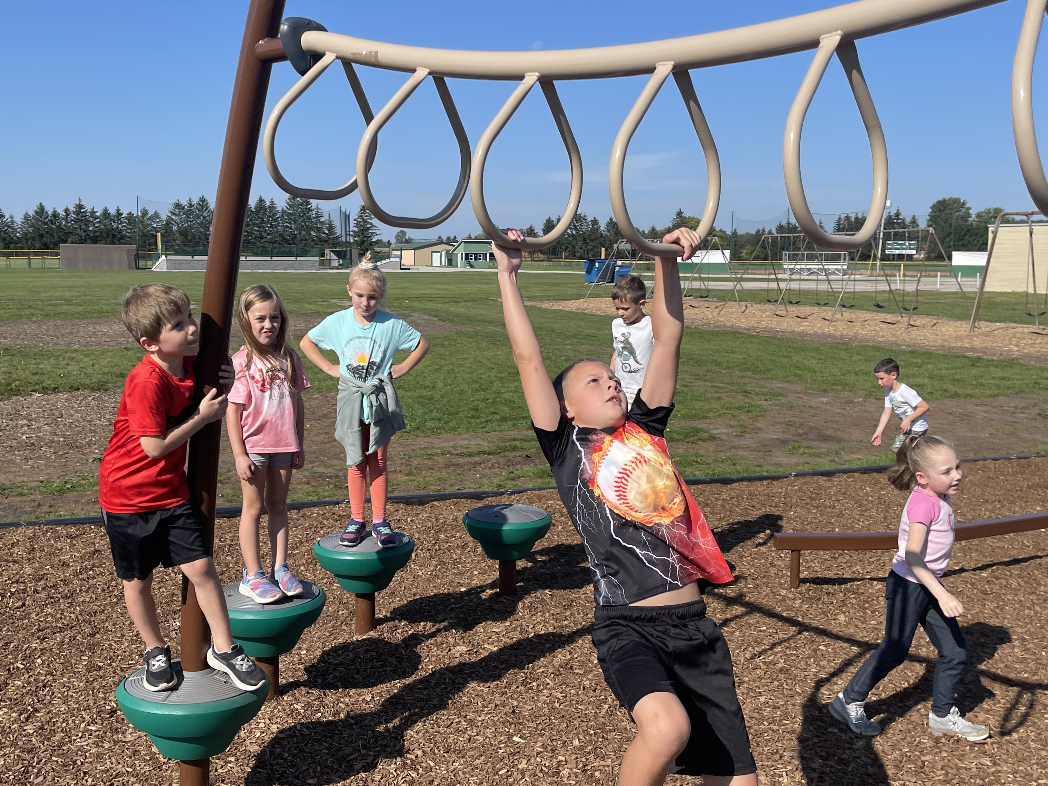 students on the playground