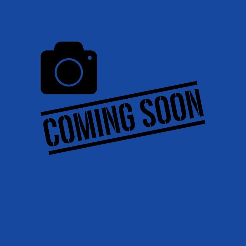 A blue background features a camera icon and the text "COMING SOON" in black.