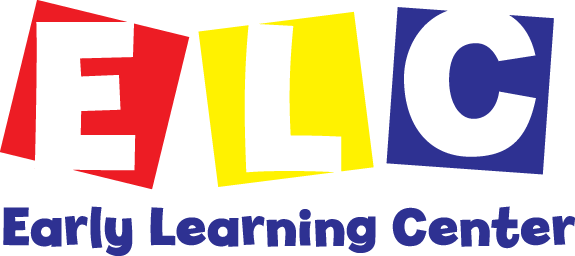 A colorful logo featuring the letters 'ELC' in various bold colors, with the words 'Early Learning Center' written below in blue.
