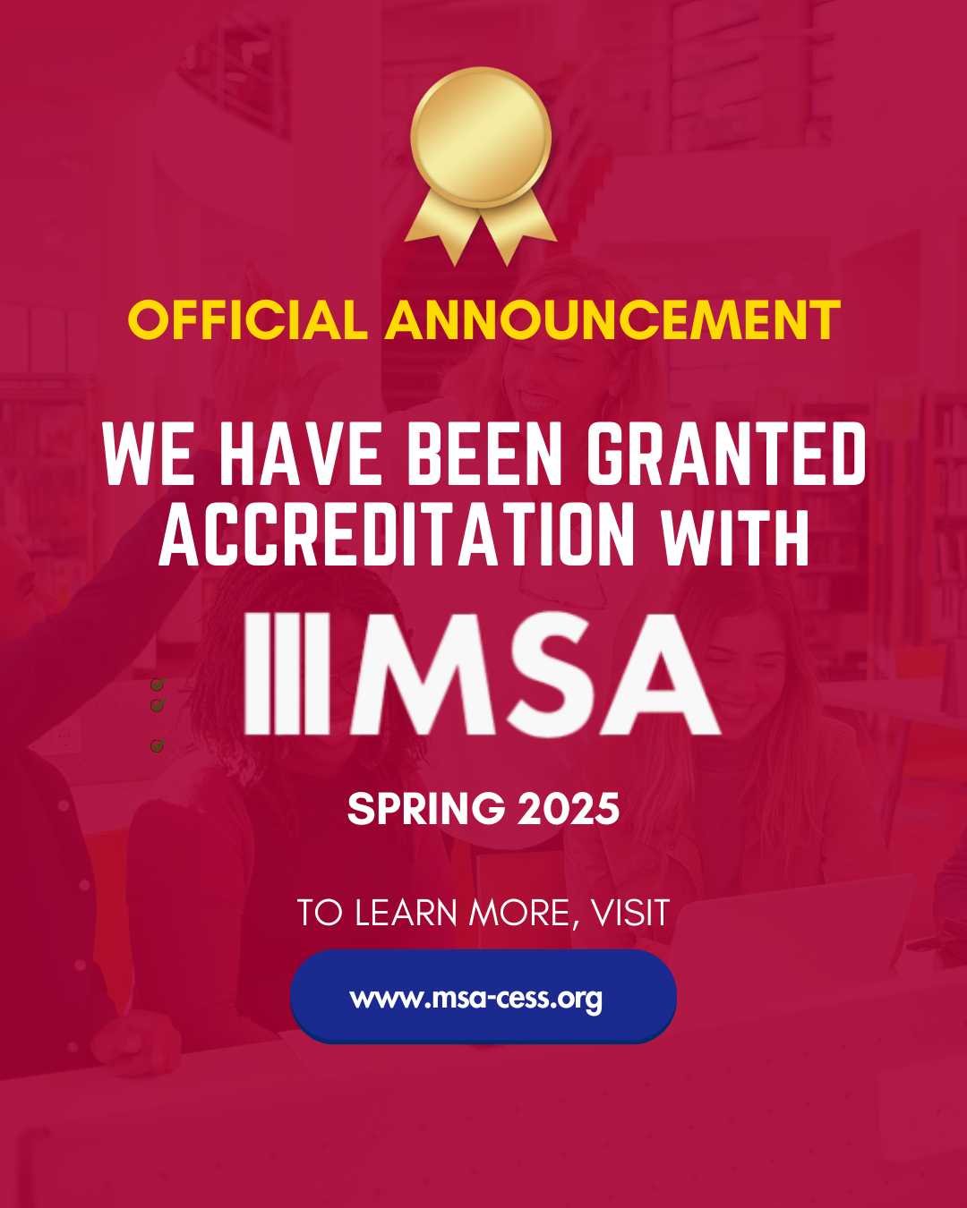 Middle States acrcediation award