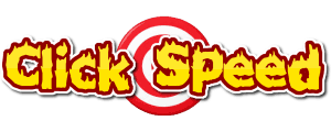 The image features the text 'Click Speed' in a bold, stylized font with a red and yellow color scheme, accompanied by a target symbol in the background.