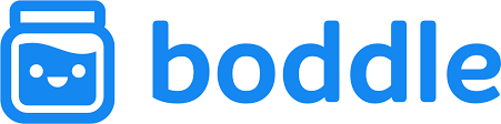 The image features the logo of 'boddle', which includes a smiling face inside a jar icon, accompanied by the word 'boddle' in a playful blue font.
