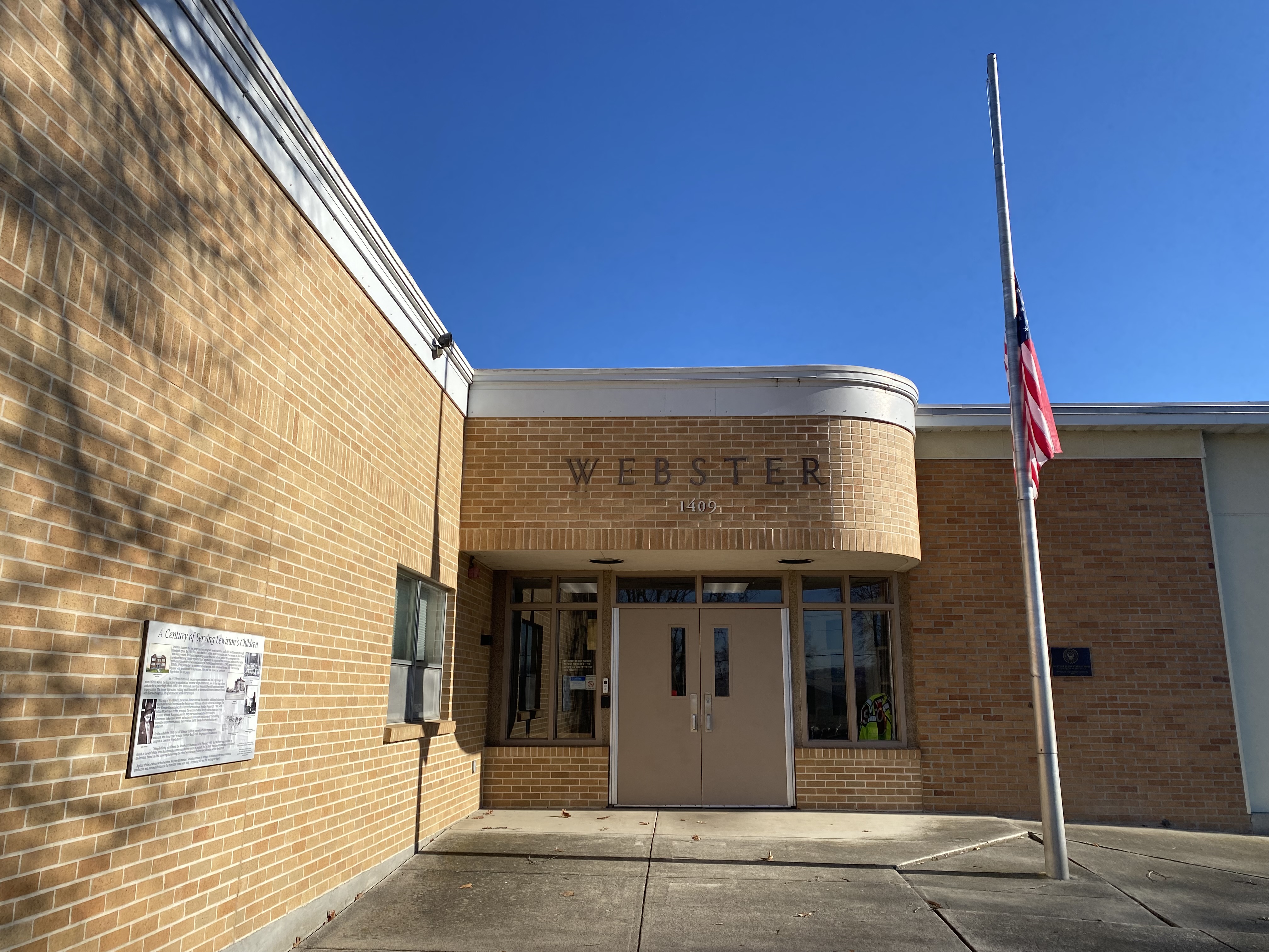 Sunlit brick school  which opened on August 30, 1948