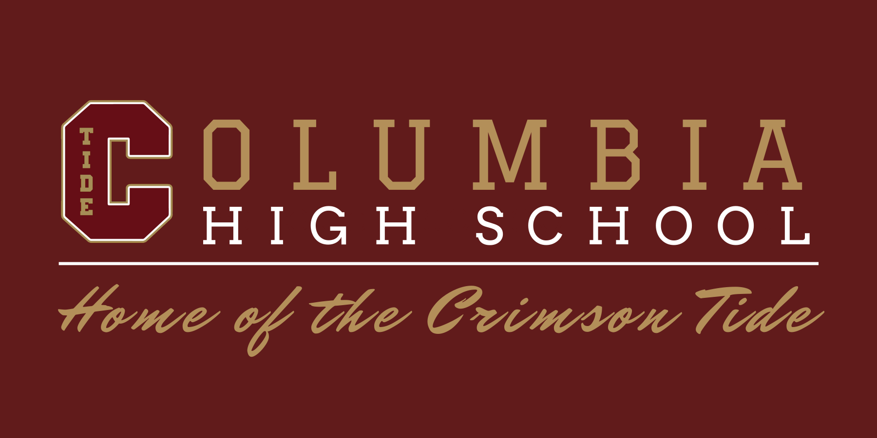 Columbia High School Home of the Crimson Tide Logo