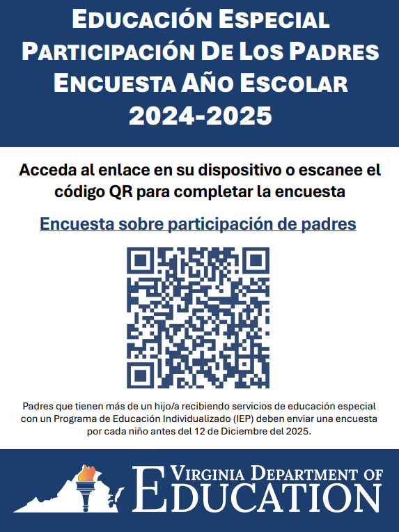 Special Education Parent Survey in Spanish with QR Code 