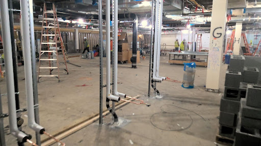 Photo of pipes during CHS construction