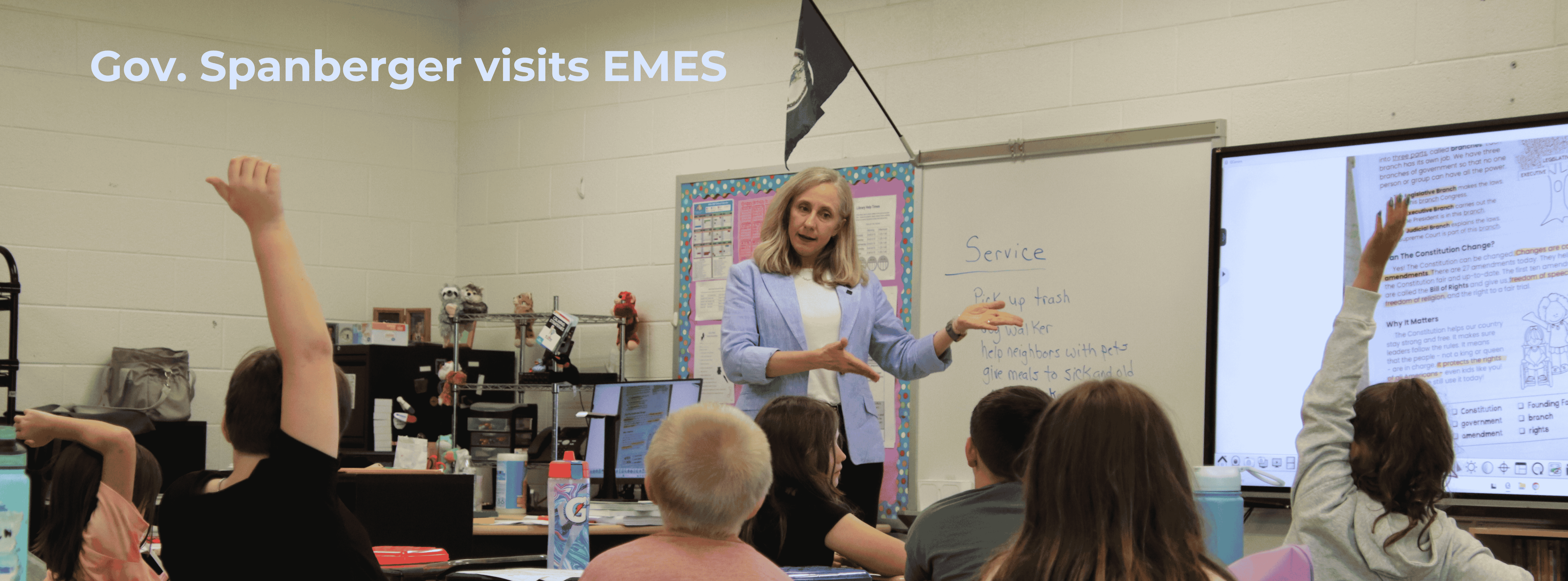 "Gov. Spanberger visits EMES."