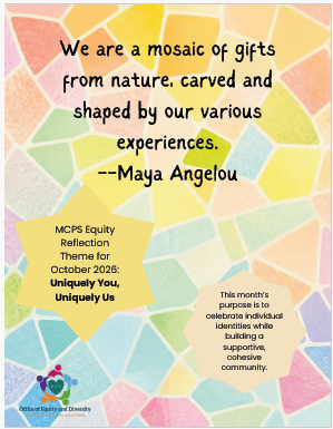 We are a mosaic of gifts from nature, carved and shaped by our various experiences. --May Angelou