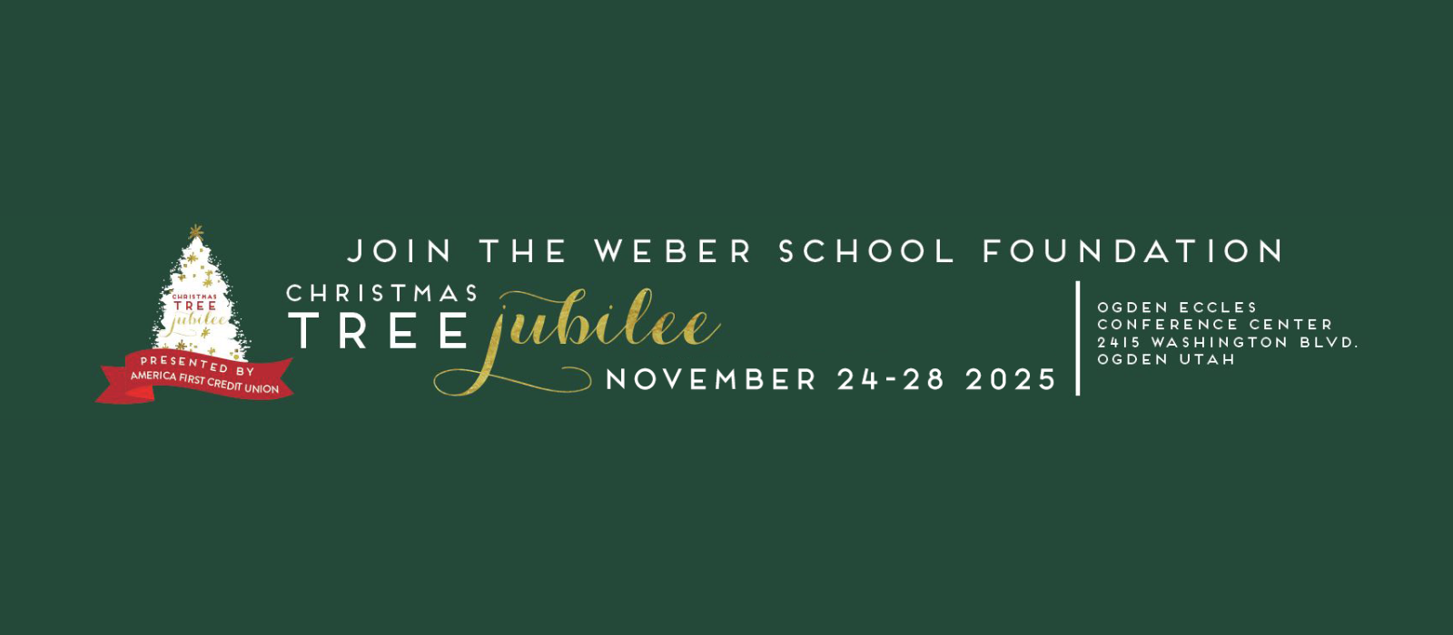 Join us at Christmas Tree Jubilee on November 24th through  28th at the Ogden Eccles Conference Center