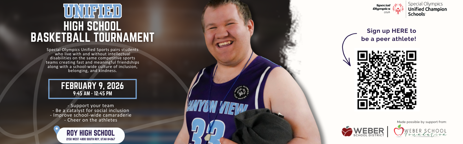 Unified High School Basketball Tournament Flyer