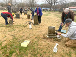 people on the cemetery