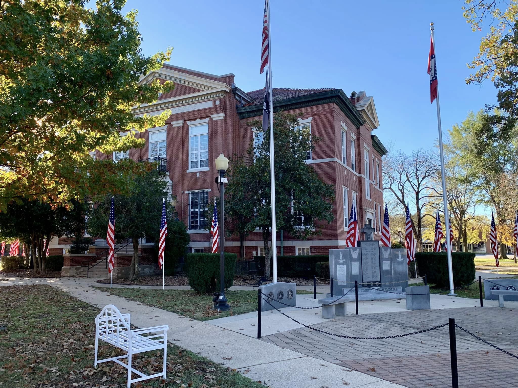 Courthouse with Flags