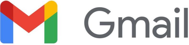 The logo of Gmail featuring a stylized 'M' in red, yellow, and green, alongside the word 'Gmail' in gray text.