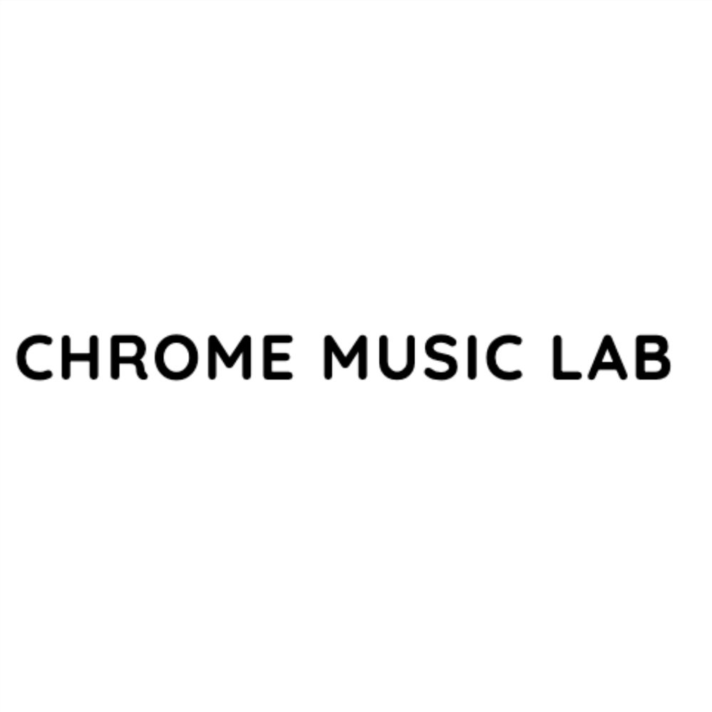 The image features the text 'CHROME MUSIC LAB' in bold, black letters on a white background.