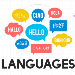 Multiple languages reading hello