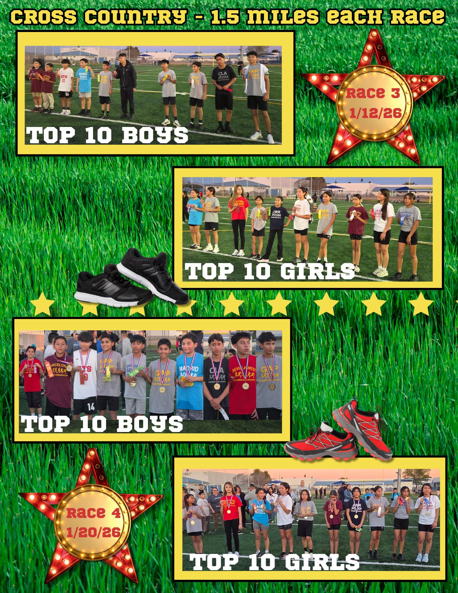 Cross Country Winners - Races 3 & 4