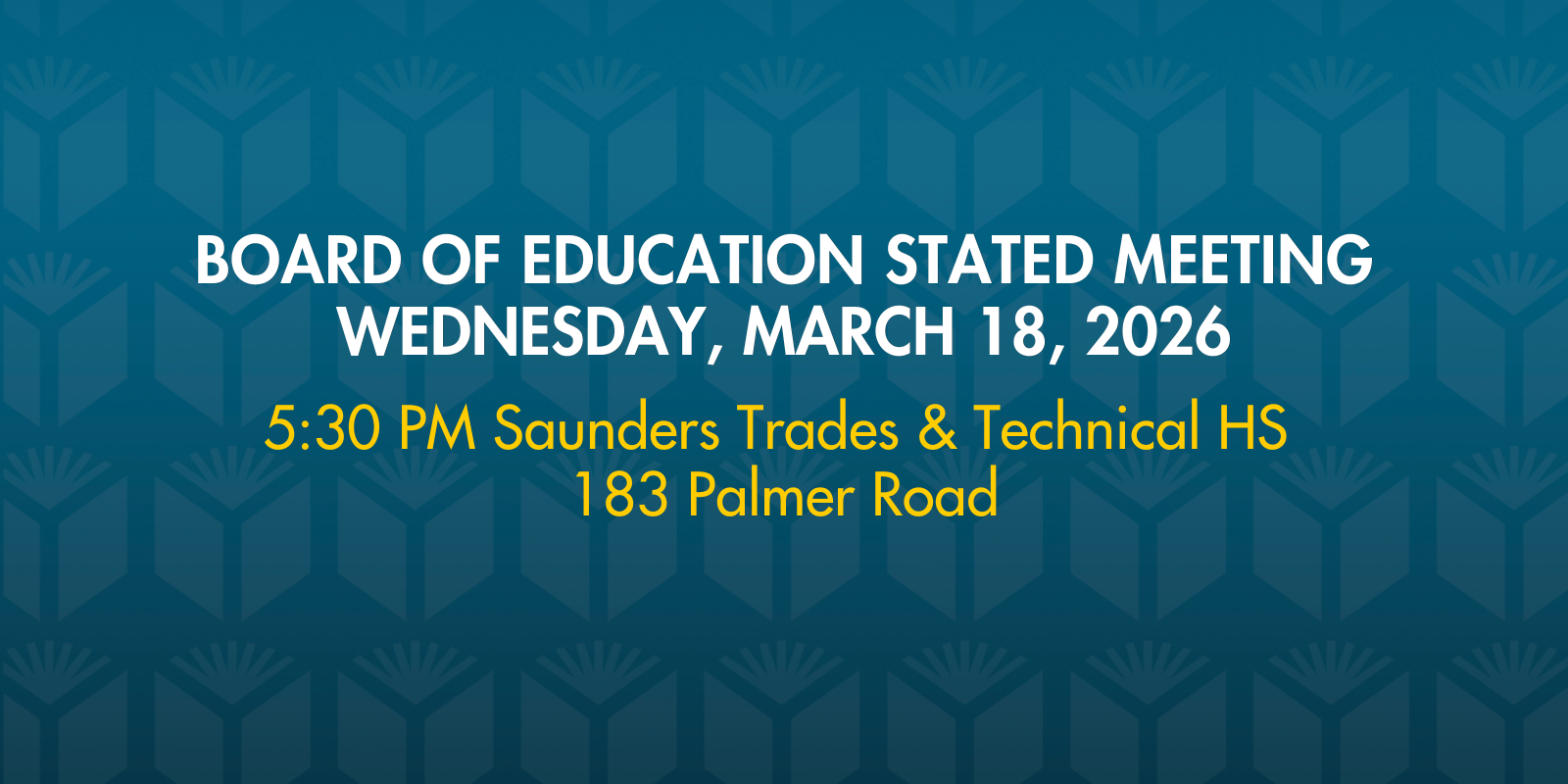 board of education stated meeting Wednesday, March 18, 2026