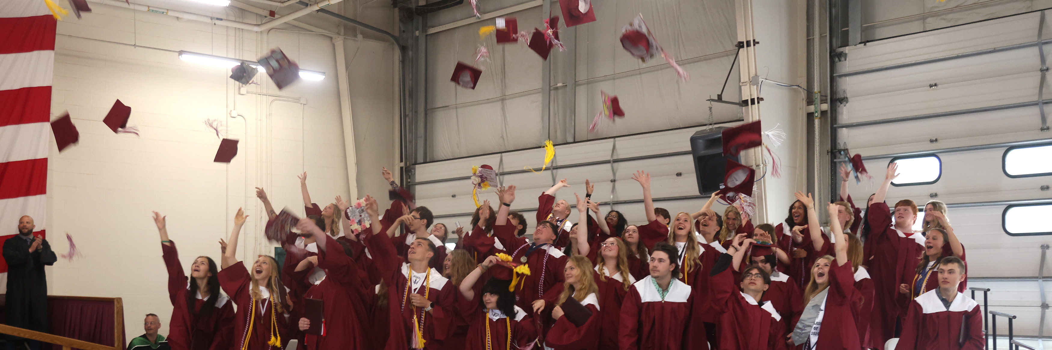 Graduation throwing of caps