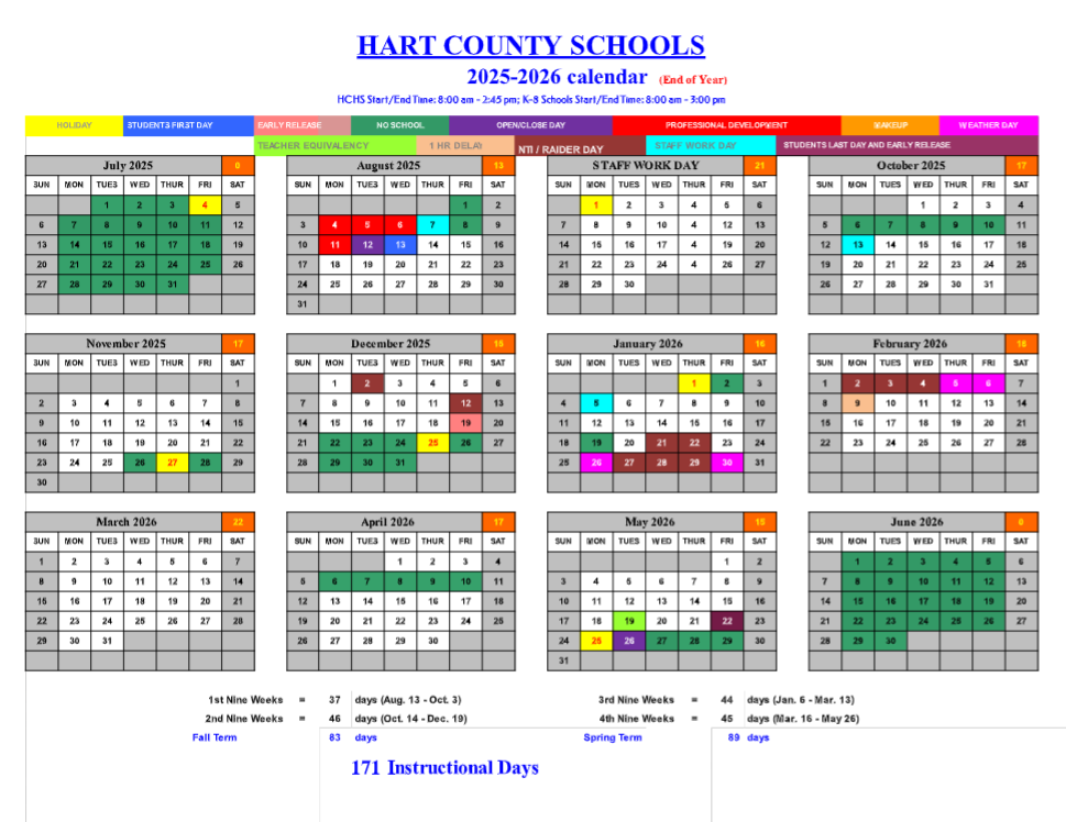 2025-26 School Calendar
