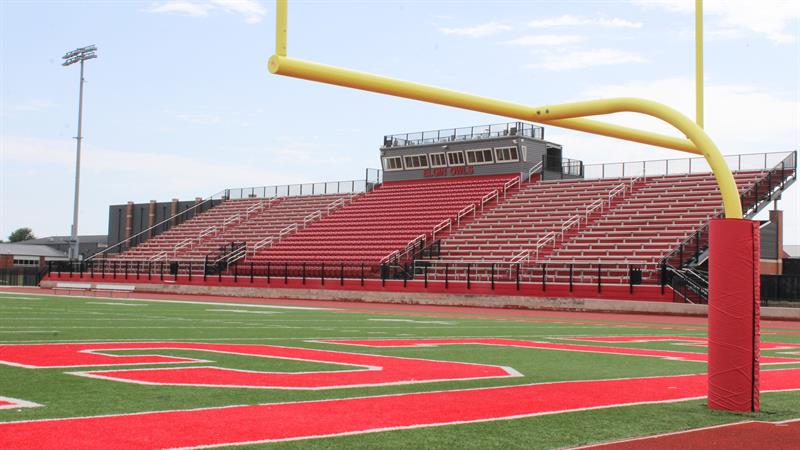 football field and stands