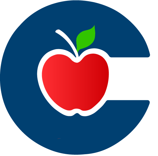 C with an apple
