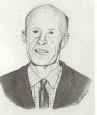 A drawing of an older man wearing a suit and tie, exuding a sense of wisdom and professionalism.
