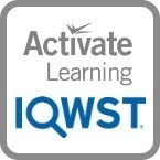 A logo featuring the text 'Activate Learning' in gray above 'IQWST.' in blue, enclosed in a rounded square with a light gray background.