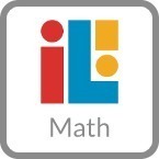 A logo featuring the letters 'iL' in red and blue, accompanied by geometric shapes in yellow and orange, with the word 'Math' below it.
