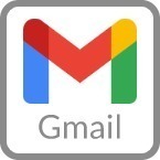 The Gmail logo featuring a stylized red and yellow envelope with a green and blue background, accompanied by the word 'Gmail' below it.