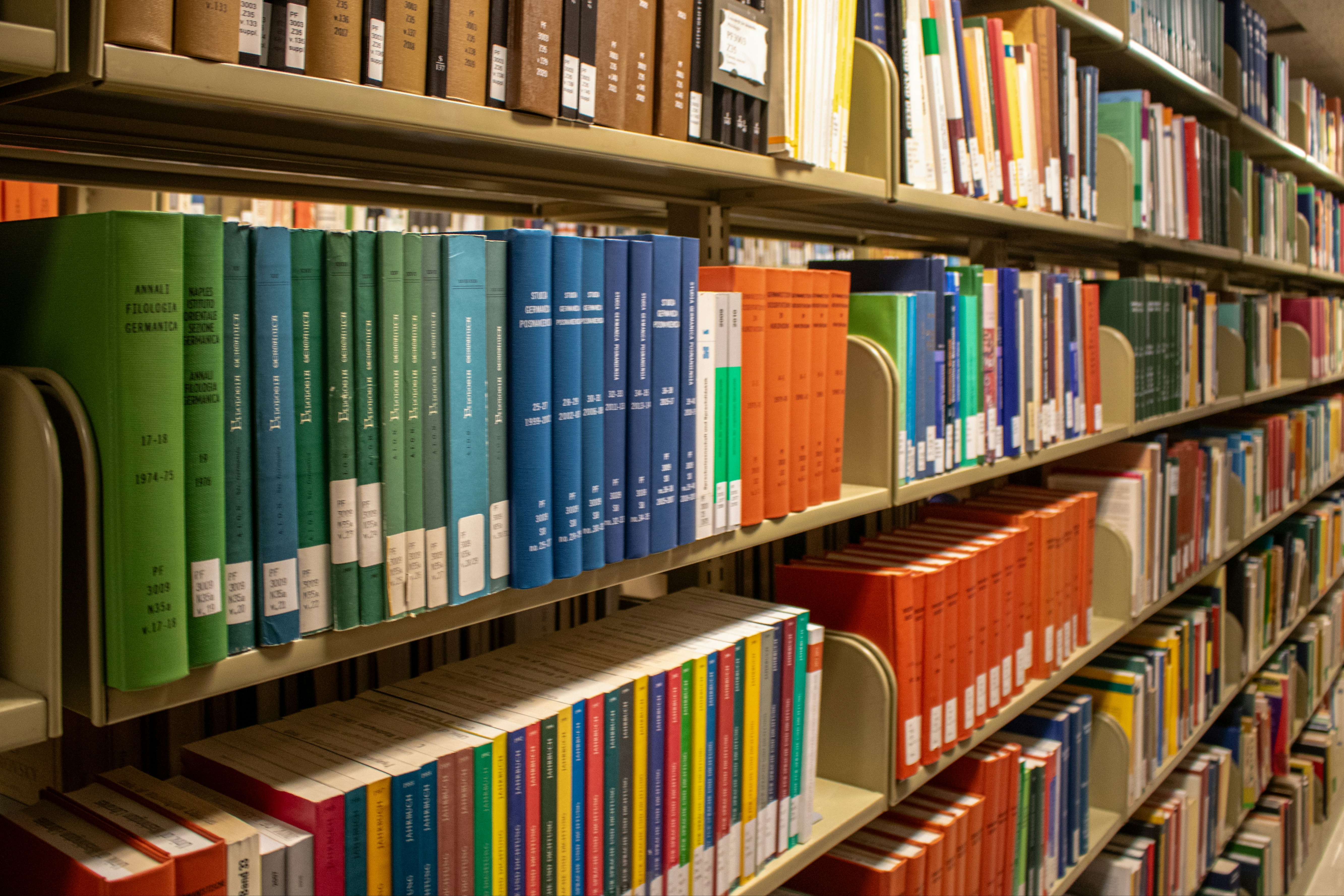 Library shelves