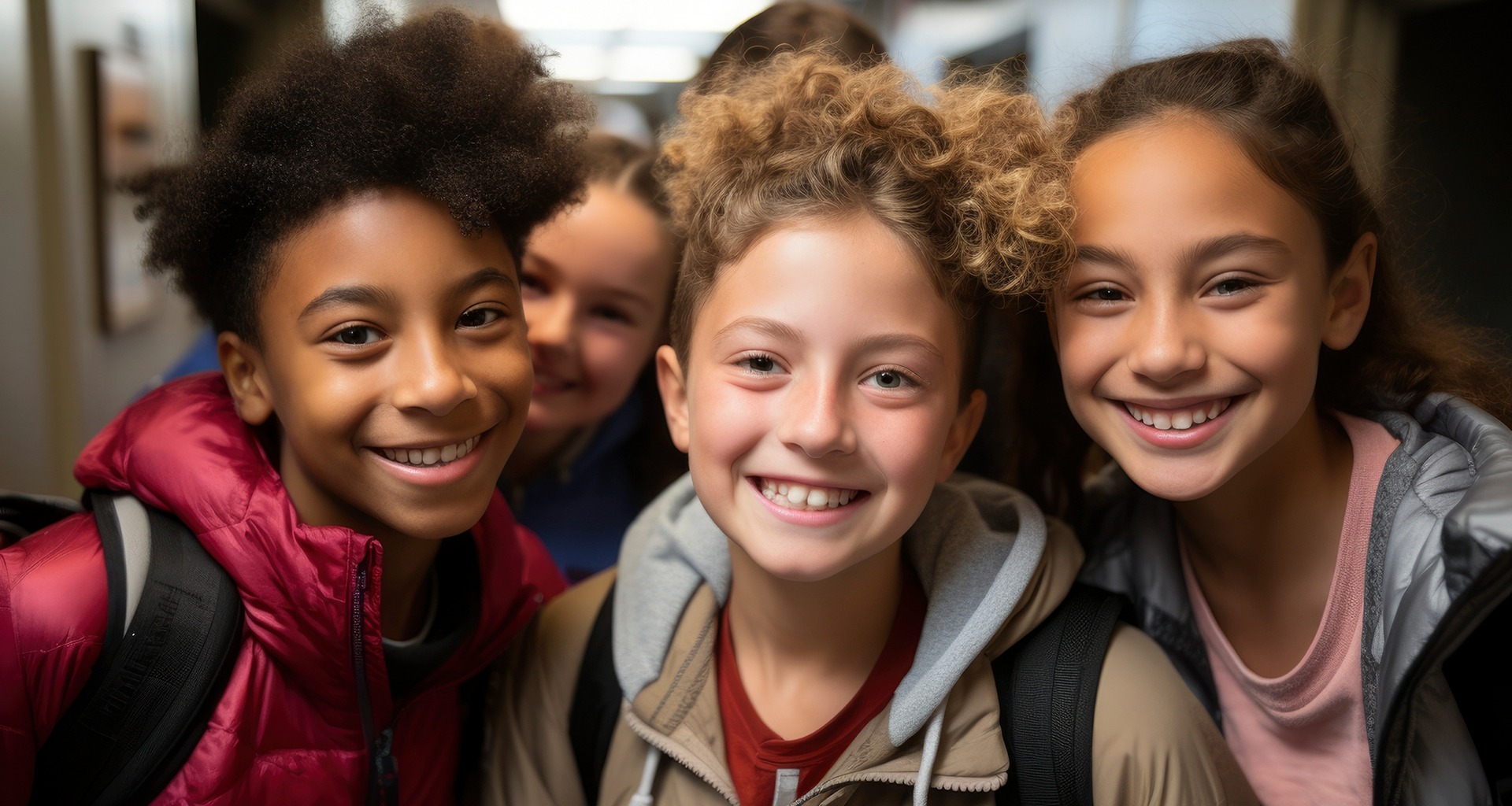 kids smile for the camera