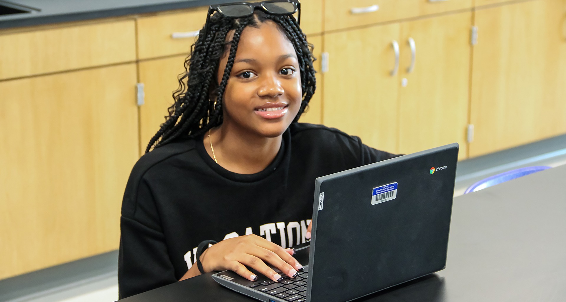 kids with Chromebooks