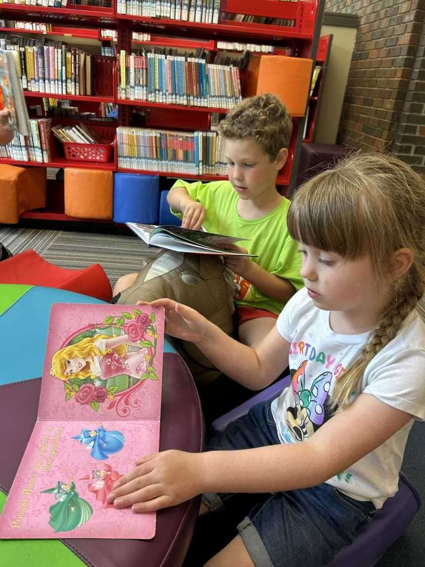 Children in library