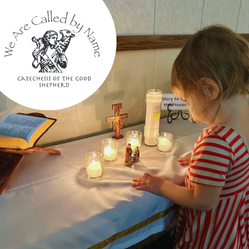 Child at prayer table