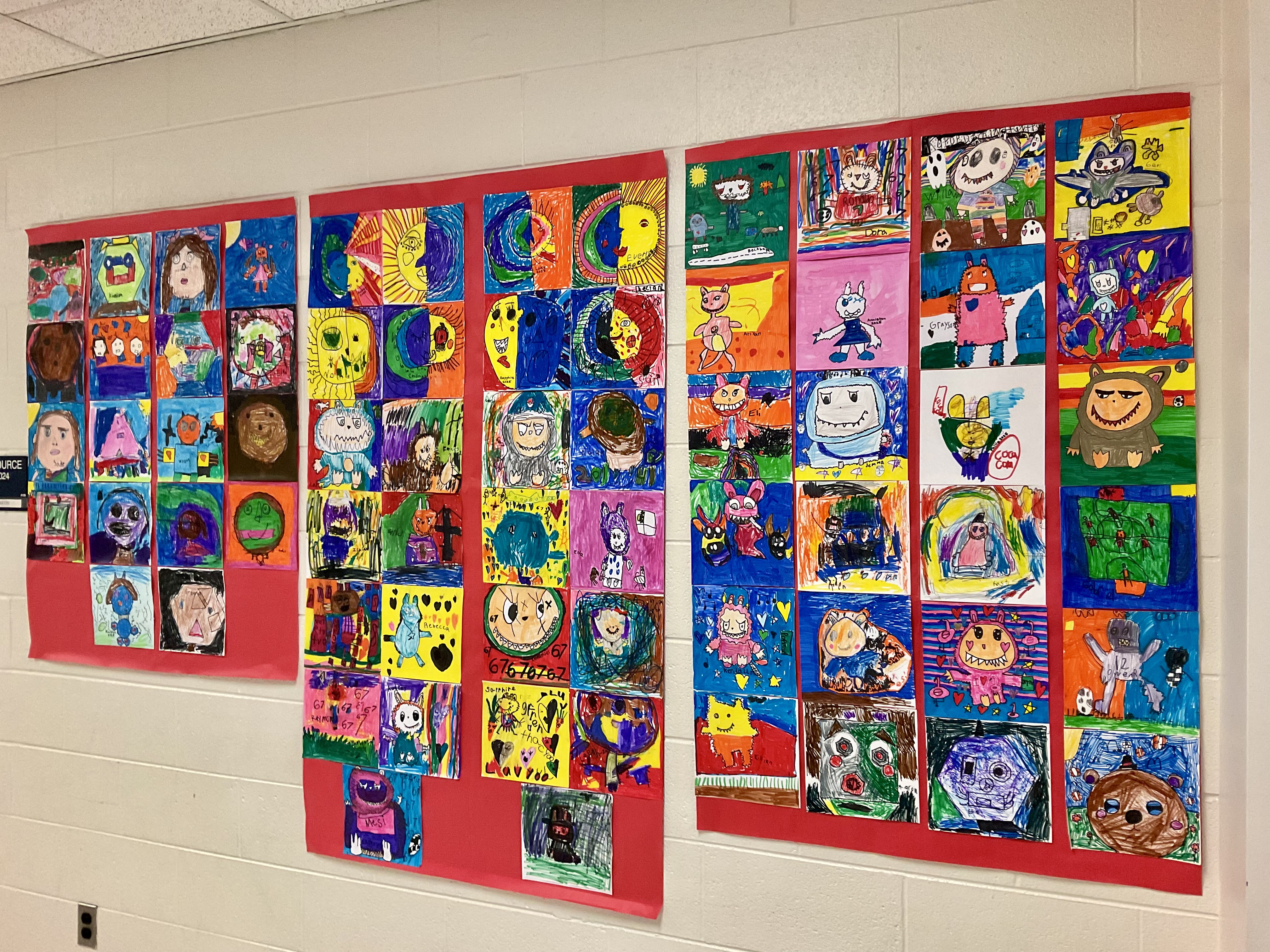 student art faux quilt