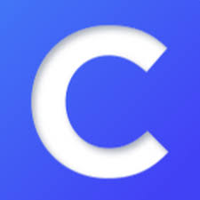 A stylized letter 'C' in white against a gradient blue background.
