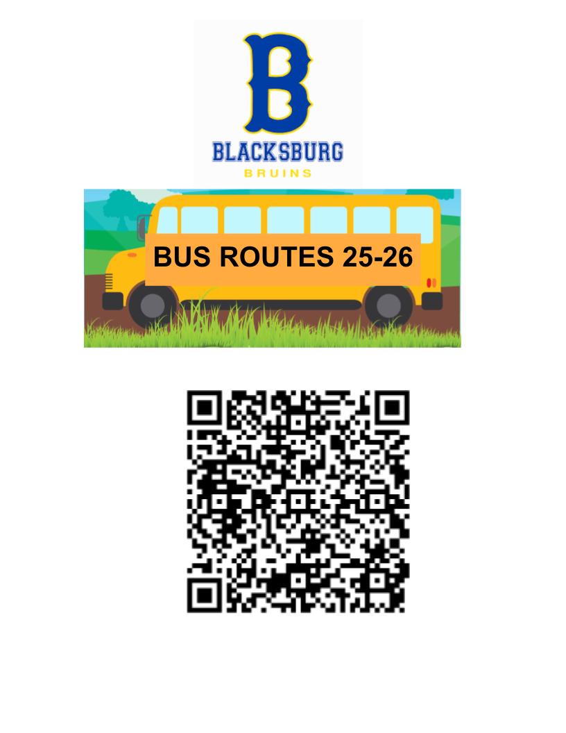 Bus routes, Access the QR code for stops and times