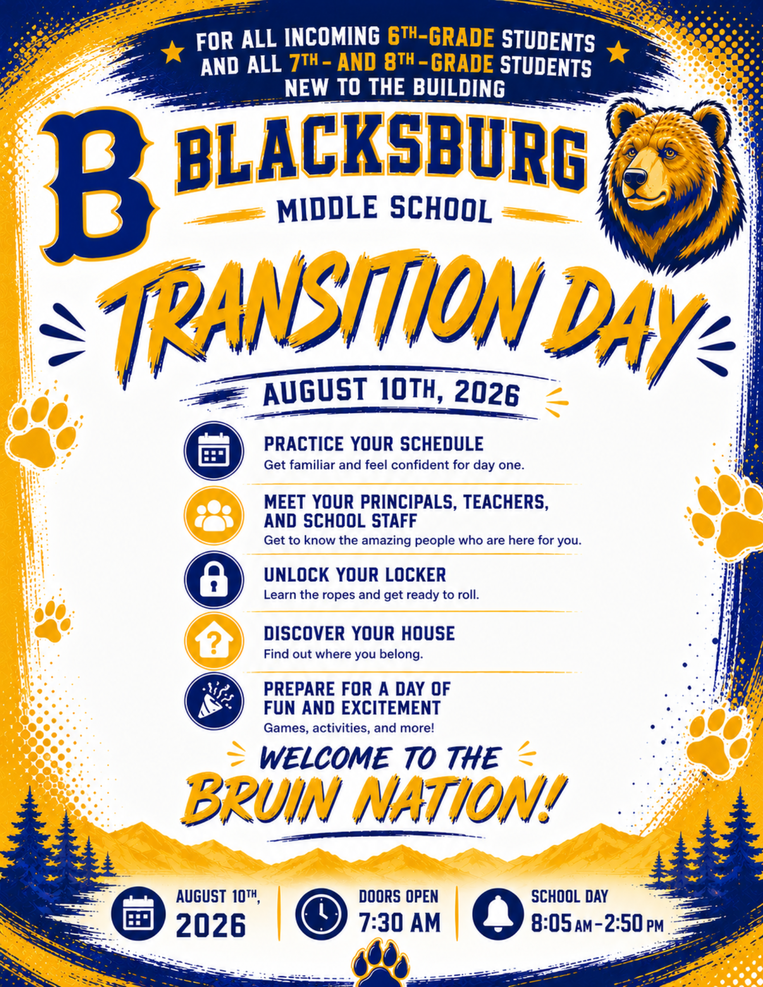 Transition Day flyer