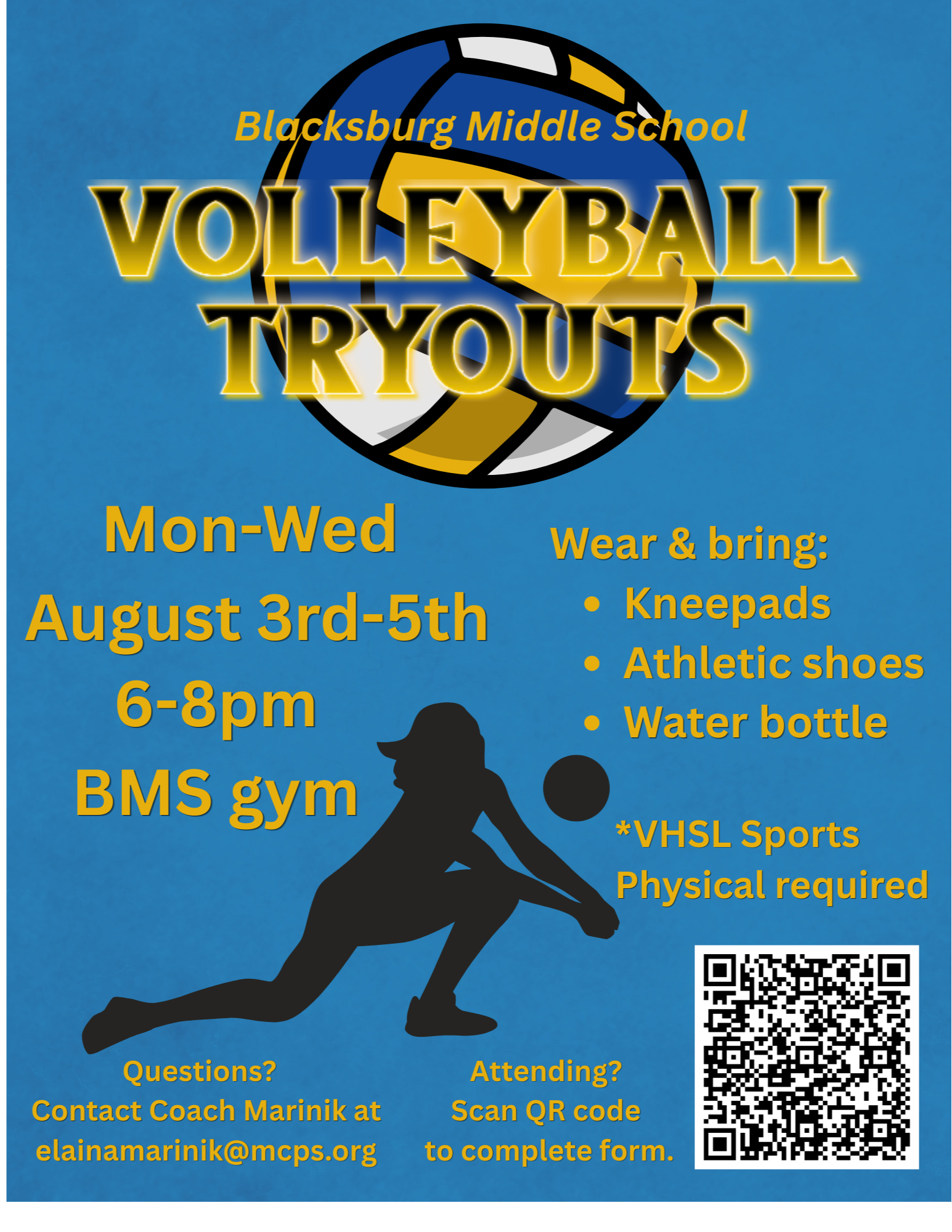 Volleyball Tryouts information