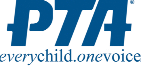 The logo of the PTA (Parent Teacher Association) featuring the acronym 'PTA' in bold blue letters above the tagline 'everychild.onevoice.'