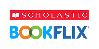 The logo for Scholastic BookFlix, featuring the word 'Scholastic' in red above the word 'BookFlix' in blue and colorful letters.