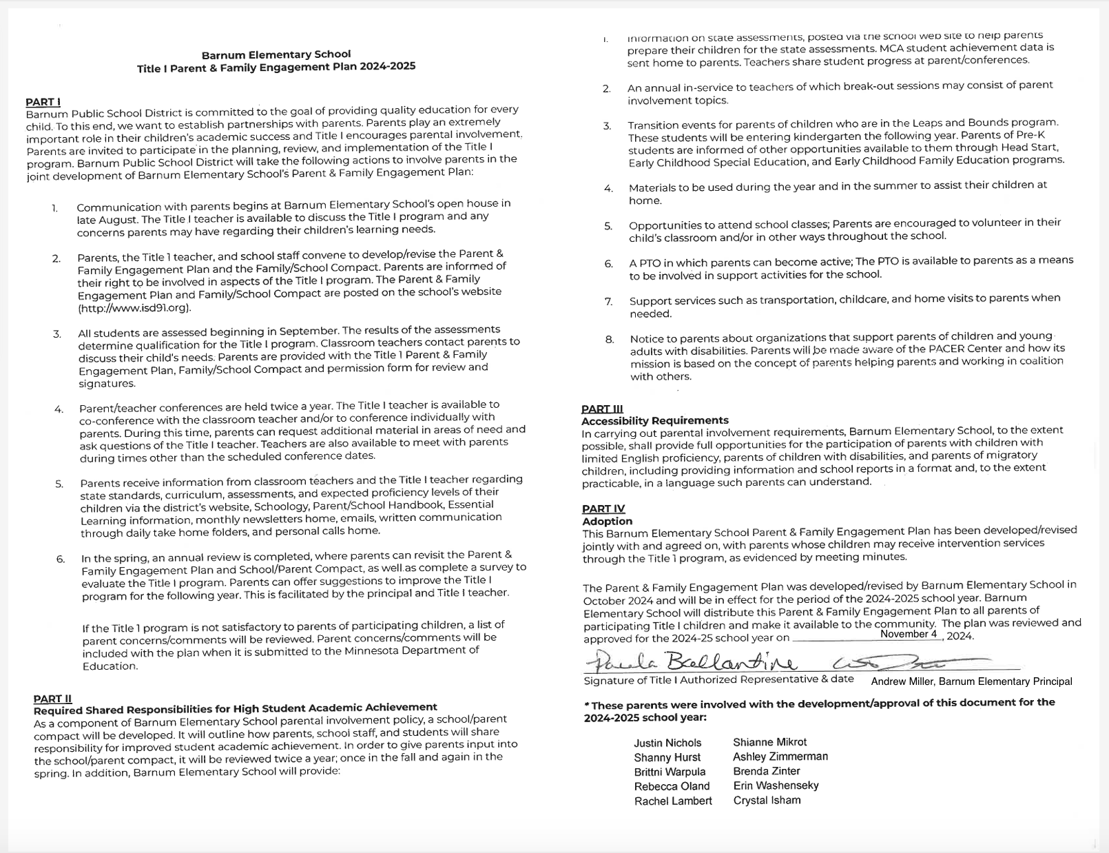 A business agreement form sample showcasing sections for terms, signatures, and parties involved in the contract.
